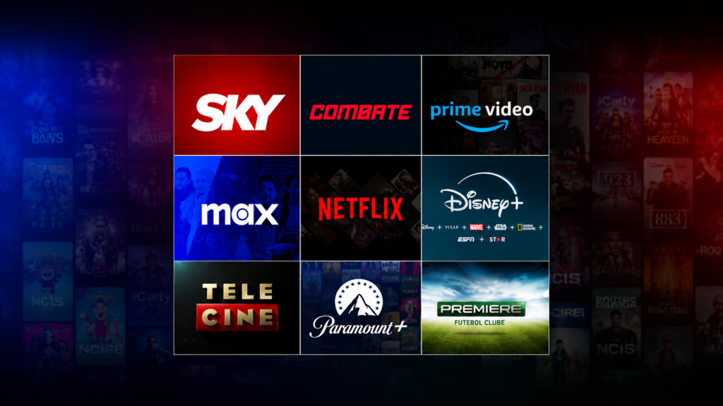 IPTV canais SKY Combate Netflix Disney Plus streaming Brasil